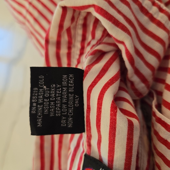 Mickey Unlimited × Jerry Leigh Embroidered Striped Button Down Womens Size Small - Picture 14 of 15